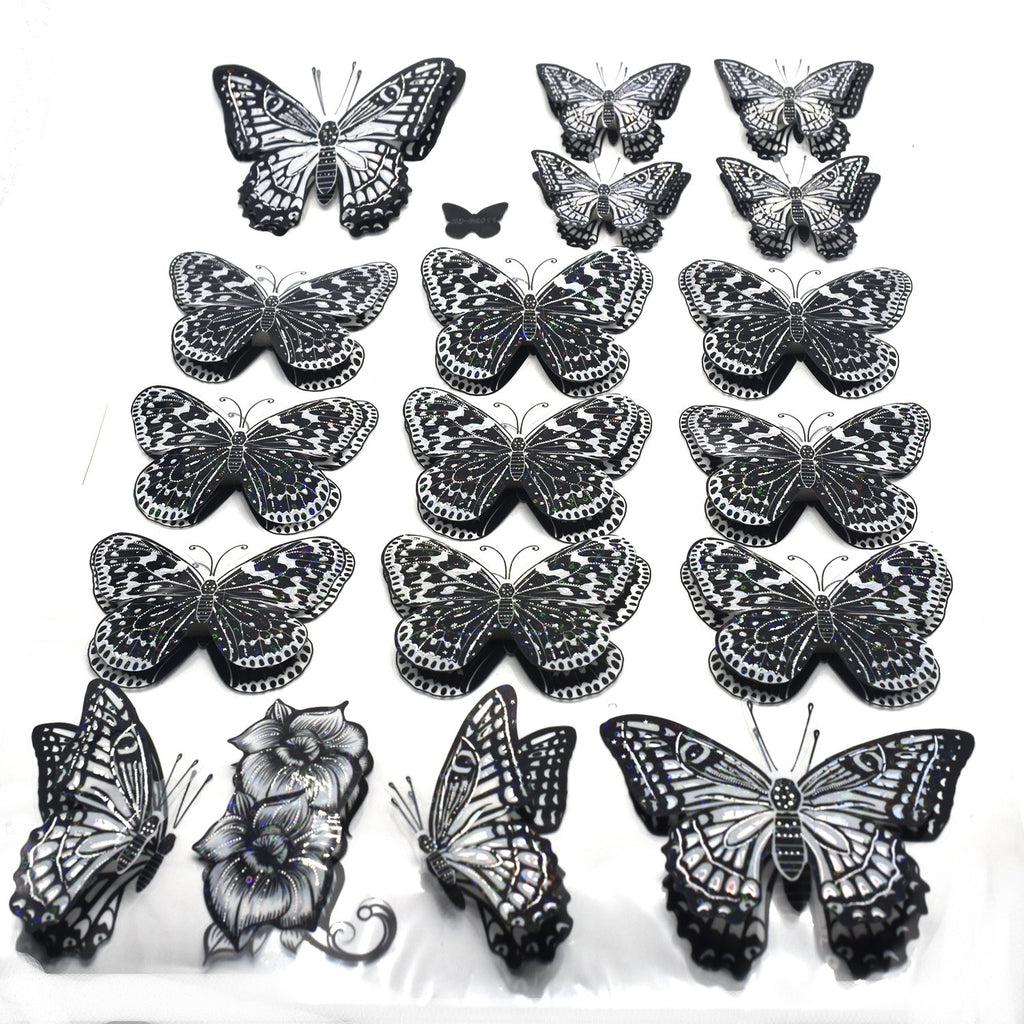Room decor 3D black butterflies