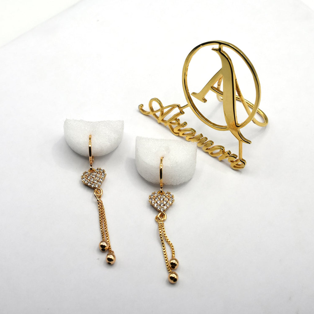Drop Earrings for Women's earrings Gold white Dangle Earring with Zircon Jewelry wedding accessories egfrgdb2g-d