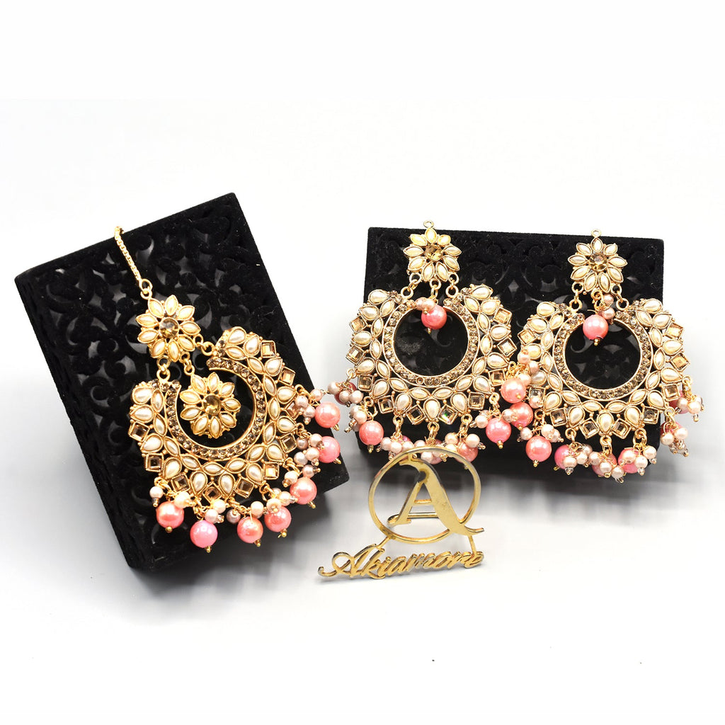 Bawaries indian jewelry on Instagram: “American diamond earring tikka set  in black Victorian polish. Comes with… | American diamond, Diamond earrings,  Sale necklace