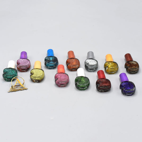 pack of 12 colors Nail Art Paint Glitter random colors  Nail Polish For Women Nail Accessories For Women