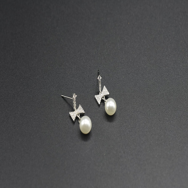 1 pair New 2021 Silver stud Earrings White Pearl Luxury Earrings For Women Korea Fashion Jewewelry egfrprb5h-5