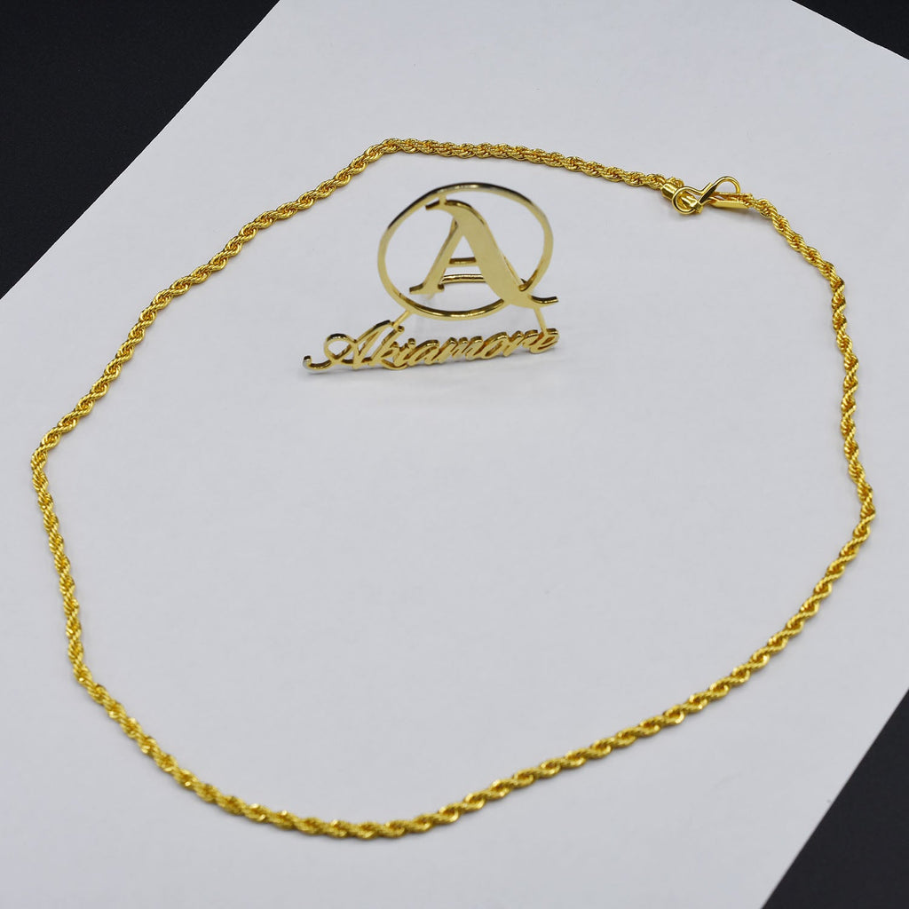 Gold Plated rope chain snfrgda4a-6