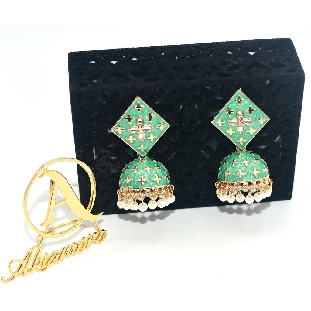 2021 Vintage Indian Jewelry Oxidized ]Hook Drop Jhumka Jhumki Light Weight Earrings for Women egfroeb6j-1