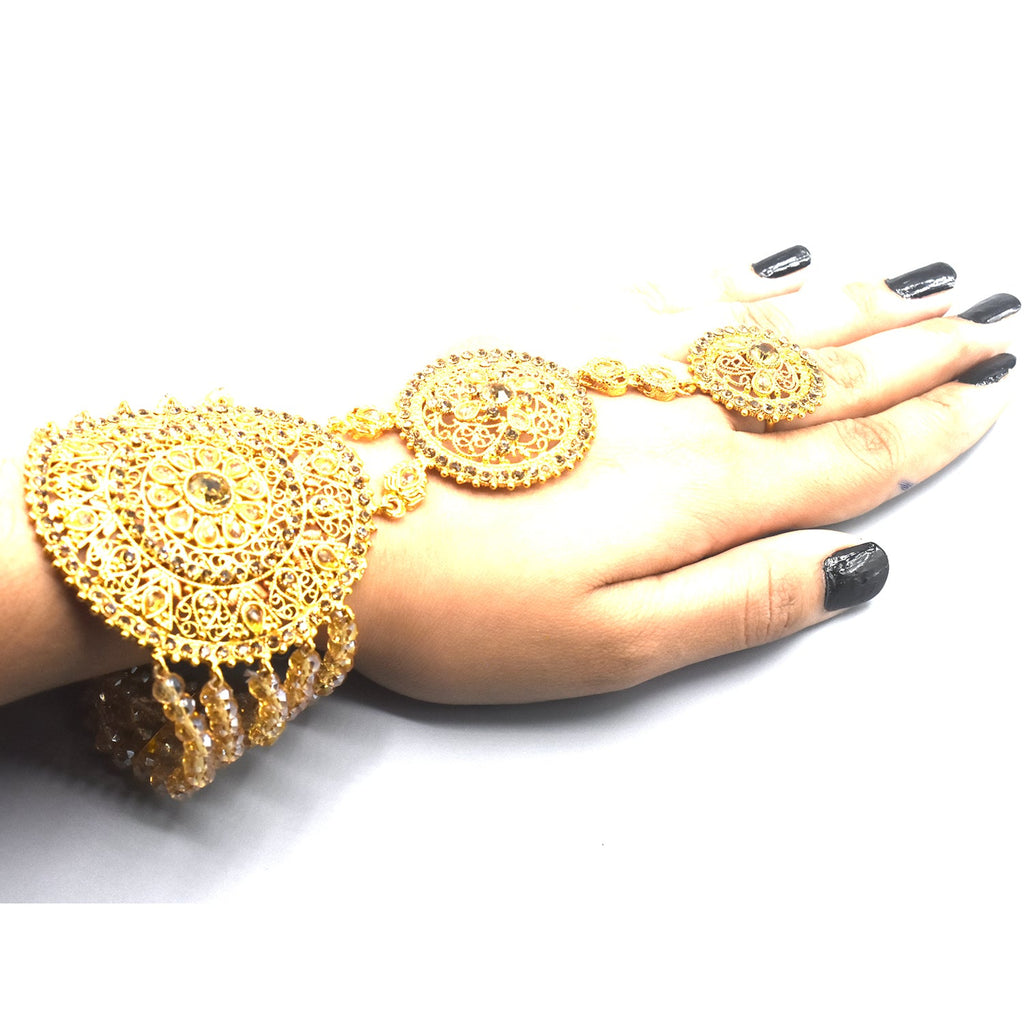 Rosegold Foldaway Fusion Ring Plus Bracelet – Shreedevi Jewellers