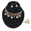 pearl Gold Jewelry Sets Necklace and Earrings jtfrpda7i-1