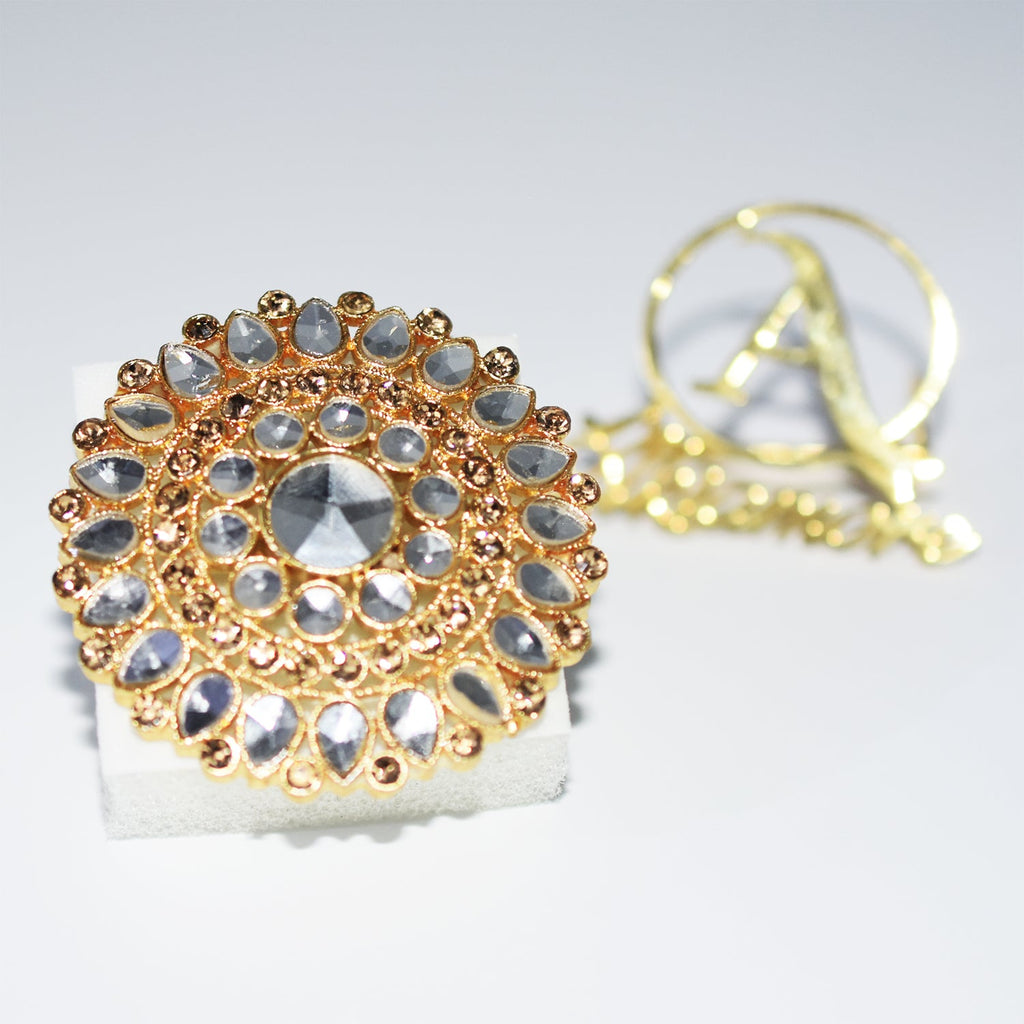 Golden Paved Cubic Zirconia Female Rings Party Wedding Fashion Jewelry fgfrwcf3u-1