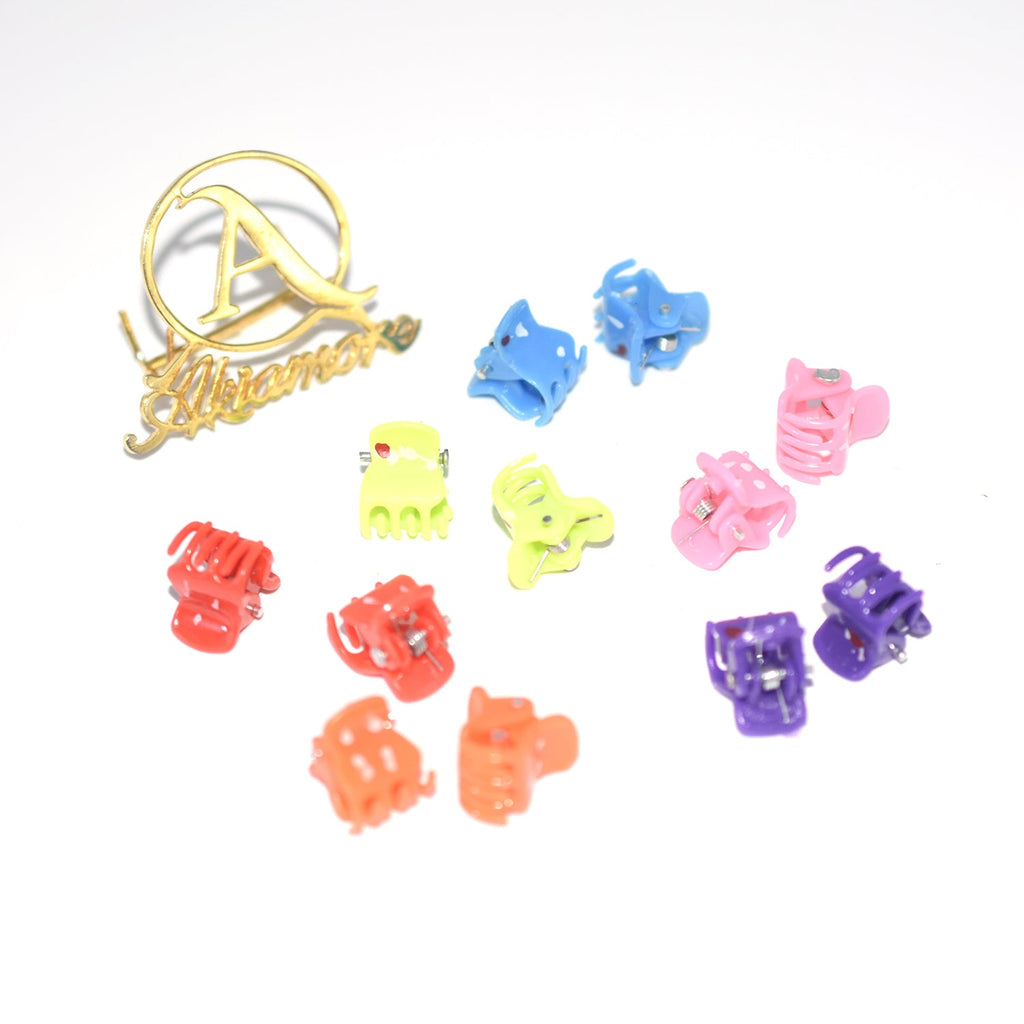 Multi color Plastic Small hair clips catcher crfrmis5f-3