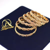 6 Pcs fashion jewelry gold Bangles for women adjustable bracelets golden jewelry high quality bl26gde1k-4
