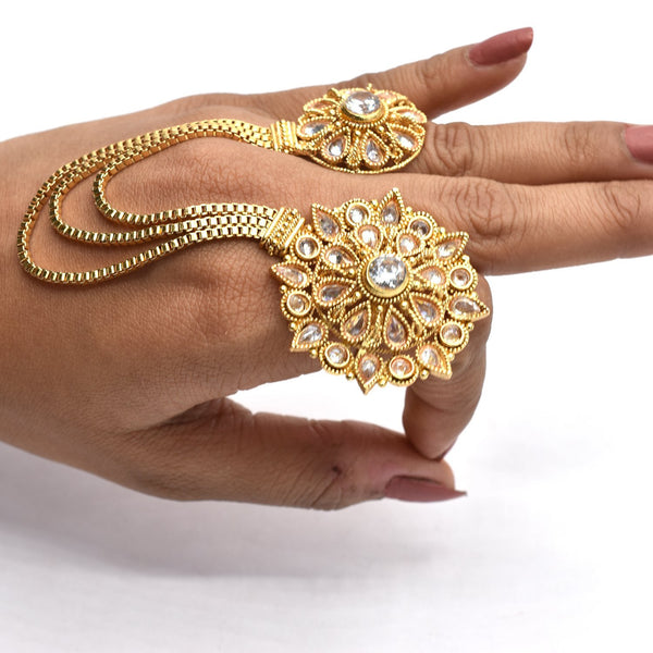 elegant and stylish golden double ring fgfrgdf1l-5