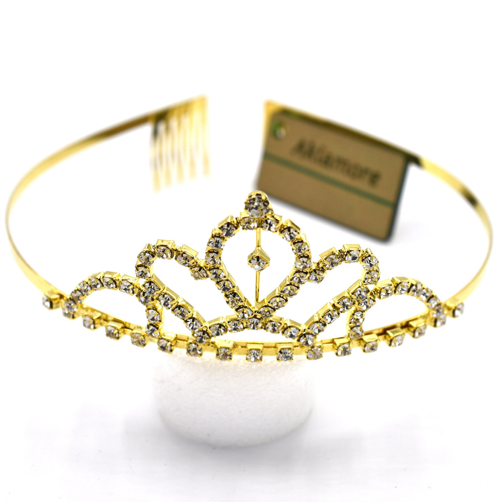 beautiful golden metal crown for girls