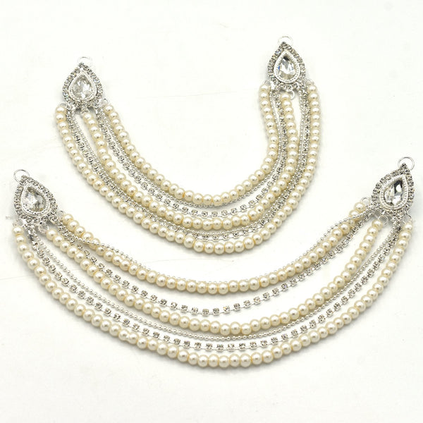 Gold Plated Sahara Jhoomar with Pearl, Stone & Carving Work egfrsrb9g-9