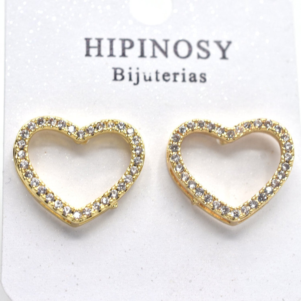 New Fashion Geometric heart shape earrings golden egfrgdb5g-4