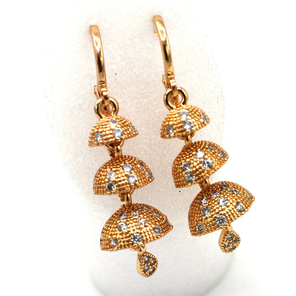 Golden Zircon Jhumki Stylish Earrings For Women egfrgdb2h-2