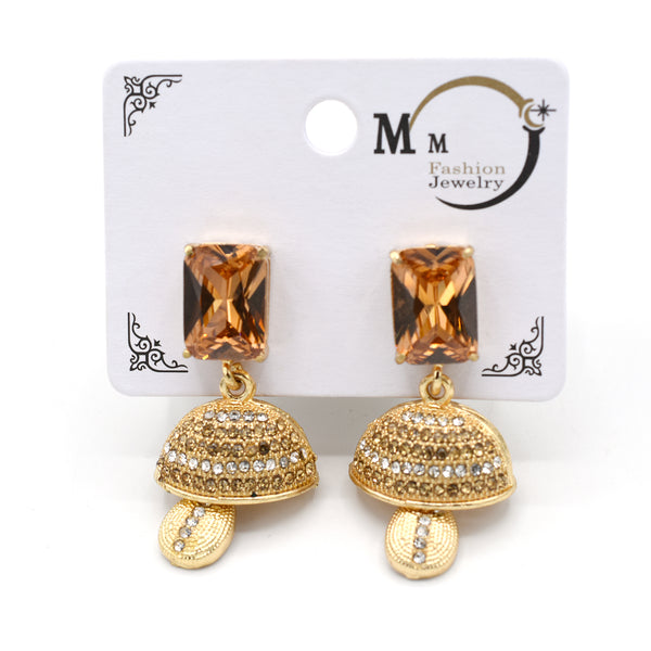2020  New  Fashion Earring Golden and Brown Nagina Color Resin Irregular Drop Earrings for Women Wedding Jewelry Girl Gift