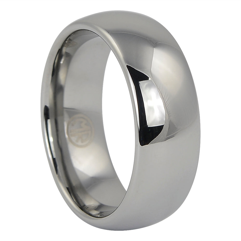 Round Silver Stainless Steel Ring for Men  mgfrsrf3w-8