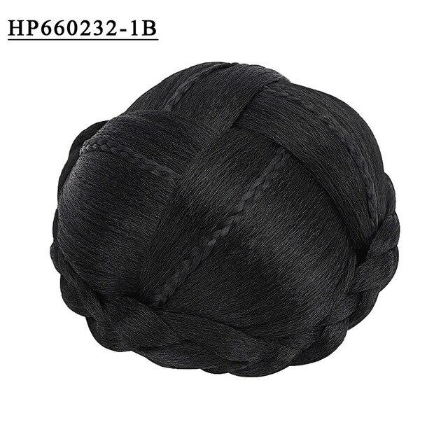 Beauty Synthetic Braided Chignon Clip In Extensions Dun Brown Hard Hair Buns Cover Black Rubber Band Curly Donut Chignons hefrnbd6a-1
