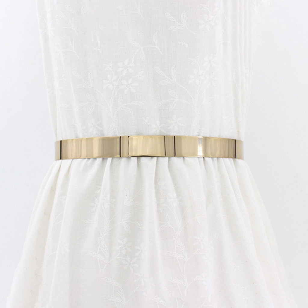 Gold metal outlet belt for dress