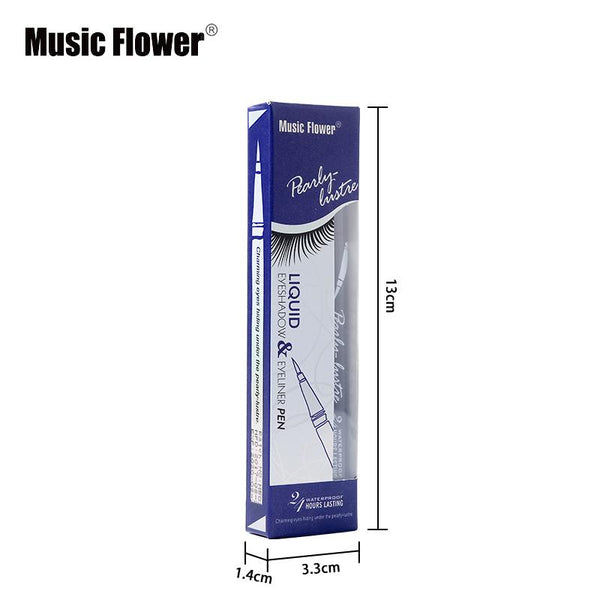 Music Flower Brand 2 color Shimmer Eyeshadow & Eyeliner Pen Makeup Set Waterproof Pear-lustre Liquid Eye Liner Pencil Cosmetics erfrsrs2c-1
