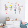 JM7355 Butterfly Flower Bedroom Living Room Sofa Background Wall Sticker - Multi-A