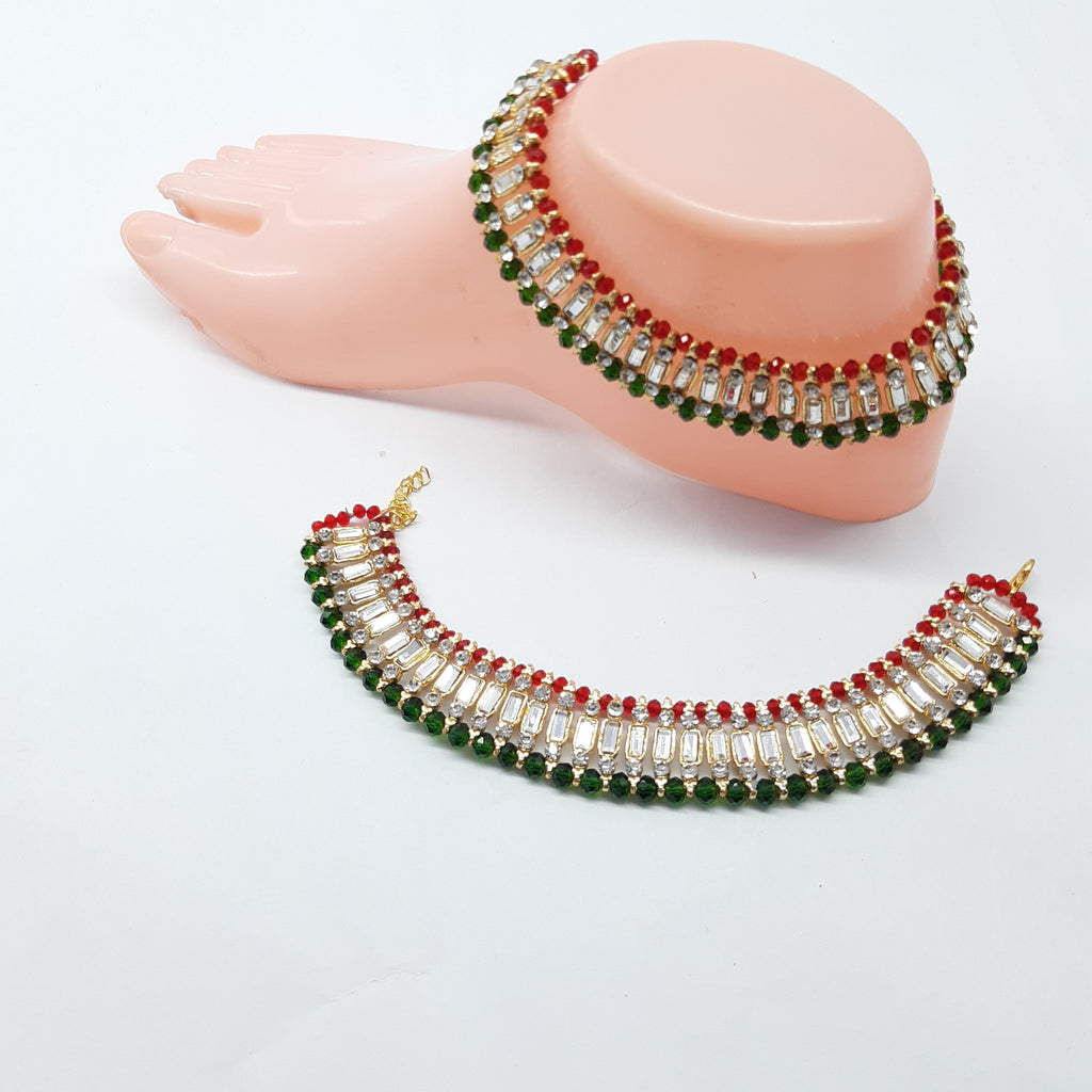 Payal green and red stone plfrrna2h-1