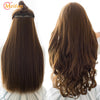 Remei Synthetic 5 Clips Long Straight Clip In Hair Extensions Heat Resistant One Piece Hairpiece For Women