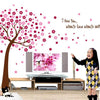 xl8047a  Removable Romantic Pink Peach Tree Wall Stickers Bedroom Living Room Sofa Entrance Decorations Environmentally Friendly Wall Sticker