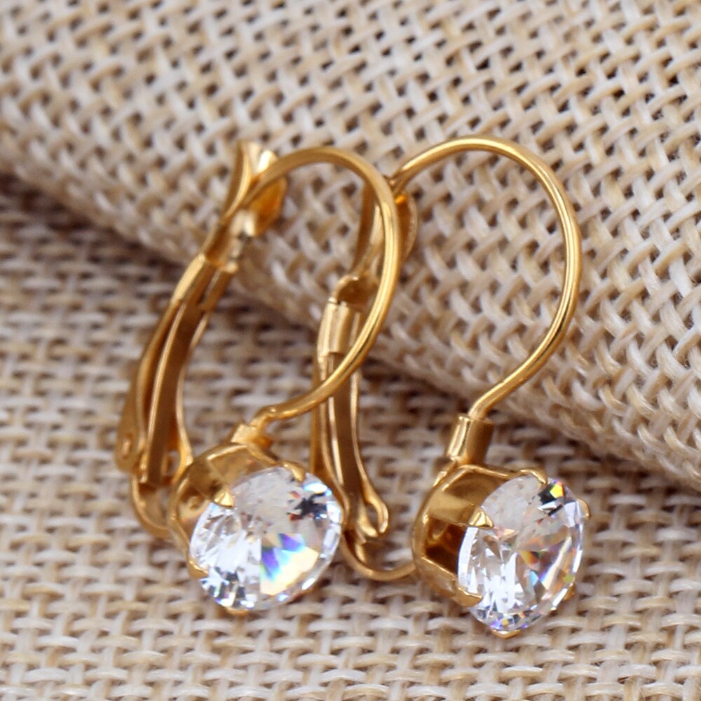 Earrings golden  Color Women Earings Fashion Jewelry Matt Gold Piercing Stud Earring Simple Round Charm Ear Jewellery Lady egfrgdb5g-1