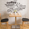 JM7323 English proverbs coffee wall stickers Vinyl DIY Coffee language wall decals For Cafe kitchen restaurant decoration Art