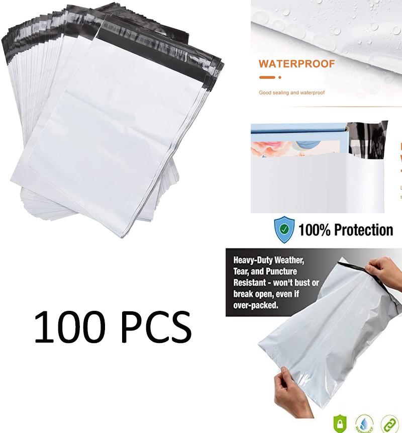 Poly Courier Flyer Shipping Bags Envelopes Mailers without Pocket 10x12 inches Pack of 10/25/50/100 flyers frsmwer5i-1