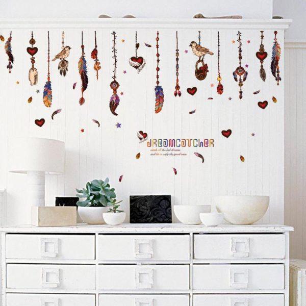 DIY Feather pendant Wall Sticker SK9177