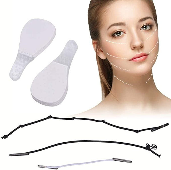 Face Lifting Sticker, Invisible Face Lifting Patches Thin Face Chin Lift Tape, Face Lift Adhesive Tape Invisible Thin Face Stickers V-Shape Face Lift Tape Make-up Face Lift Tools, for Face