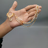 Nath Three Lines Golden Curstal White Pearl Tranding Style