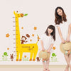 JM7205 Giraffe Growth Chart Height Wall Sticker Removable Home Decors Decal Art DIY Decorations Paper