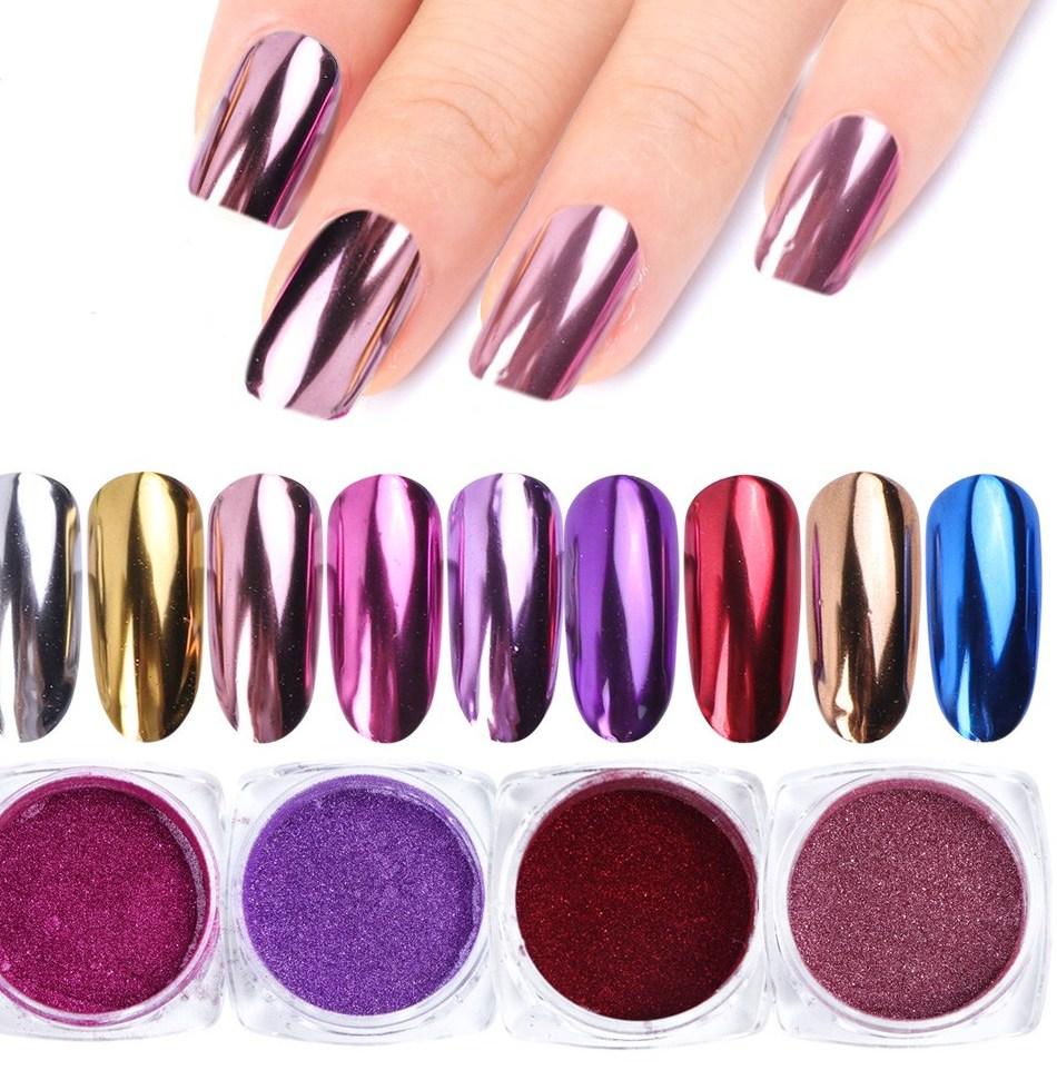 2g/Bottle Silver Laser Holographic Nail Powder Glitter Nail Art