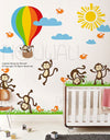 jm7121Monkey Balloon Wall Stickers Cartoon Wall Stickers House Decoration