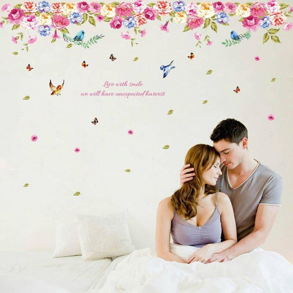 WALL STICKERS 60X90 XL8202 HANGING COLORFUL ROSES