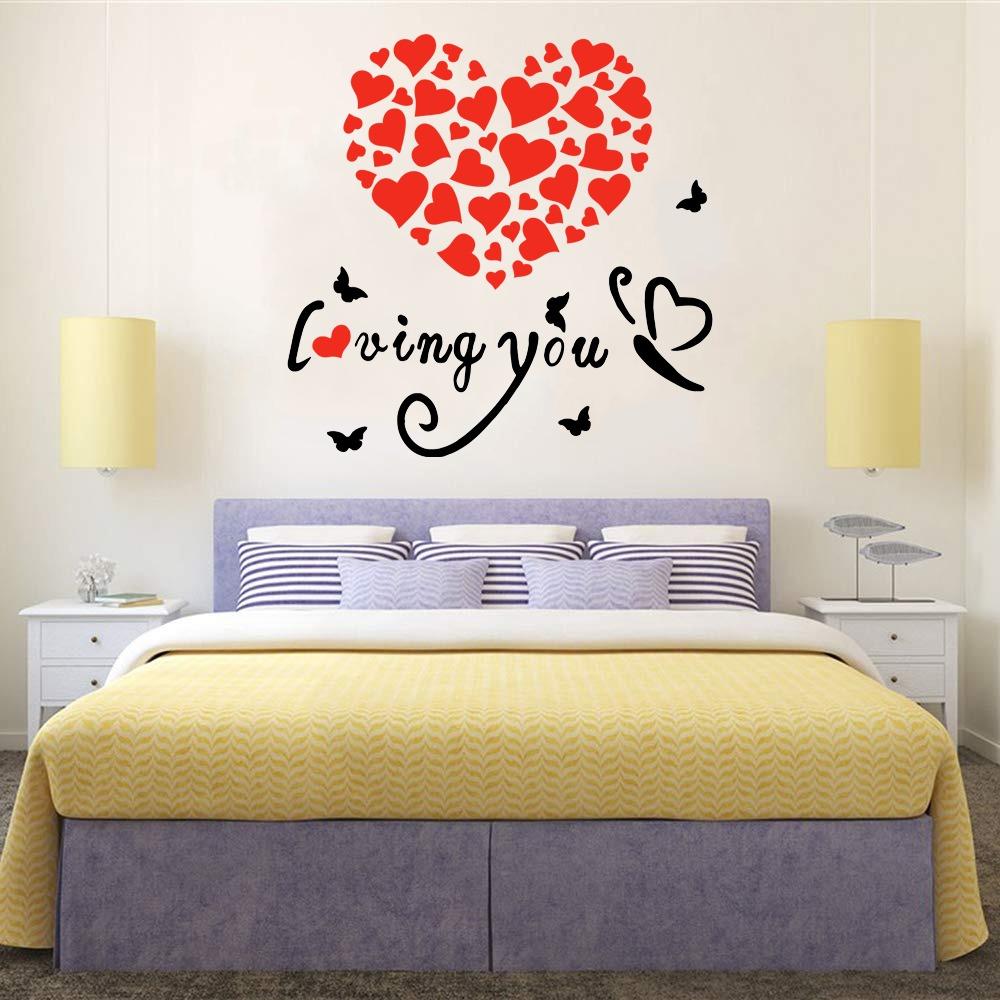 Rumantic all sticker Wall Stickers Eco-friendly Office Bedroom Quotes Loving You Home Hotel Decoration Wall Decal