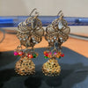 Indian Jewelry Flower Gold Color Bell Tassel Dangling Earrings