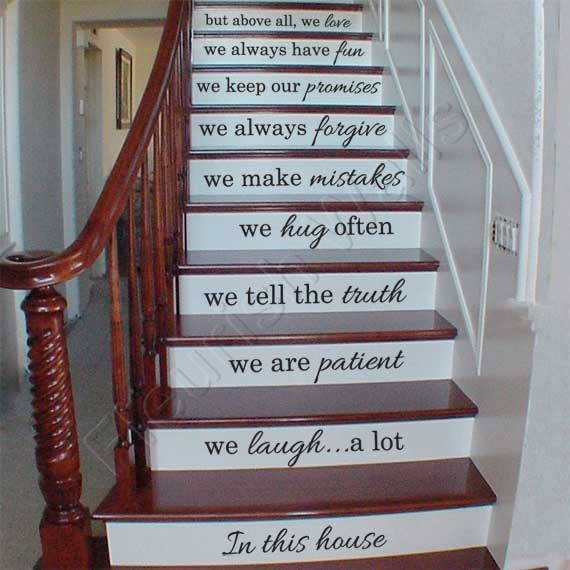 Stairs Stickers Staircase Riser Decor Decal Inspired Staircase Sticker Family Quote Motivational Decal 639Q
