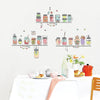 JM7345 Restaurant Self-adhesive Wall Sticker - Multi